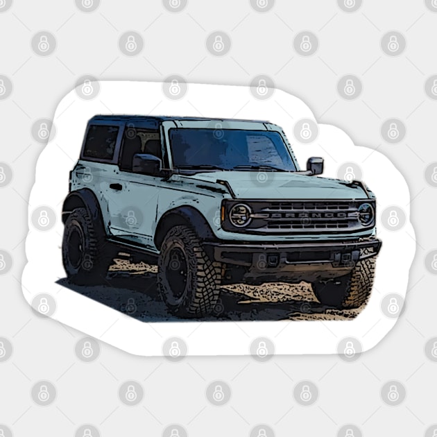 2021 Area 51 Ford Bronco 2 Door Sticker by Woreth